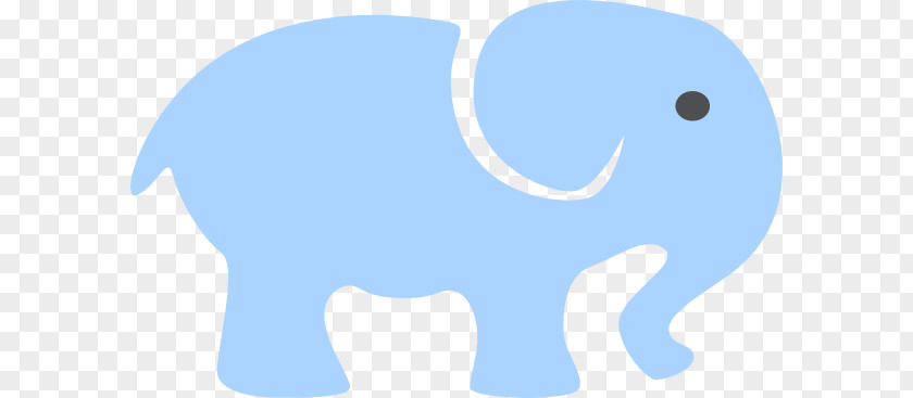 Elephant Outlines Blue African Indian Clip Art PNG