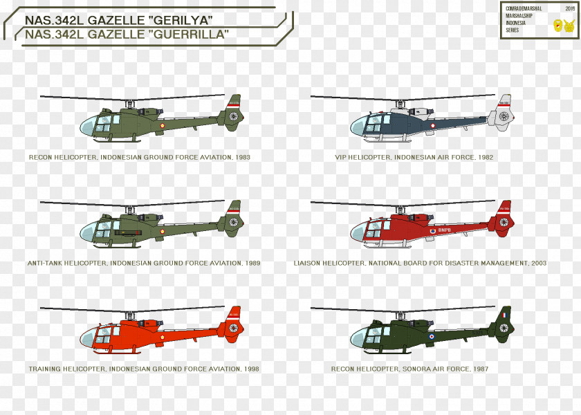 Gazelle Helicopter Rotor Aircraft Airplane Rotorcraft PNG