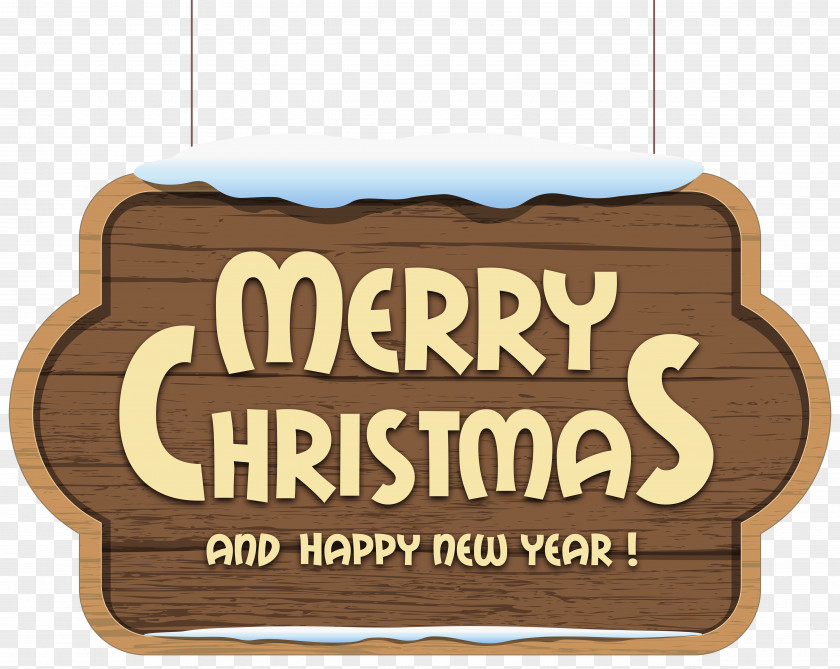 Merry Christmas Wooden Sign Clipart Image Ornament Santa Claus Clip Art PNG