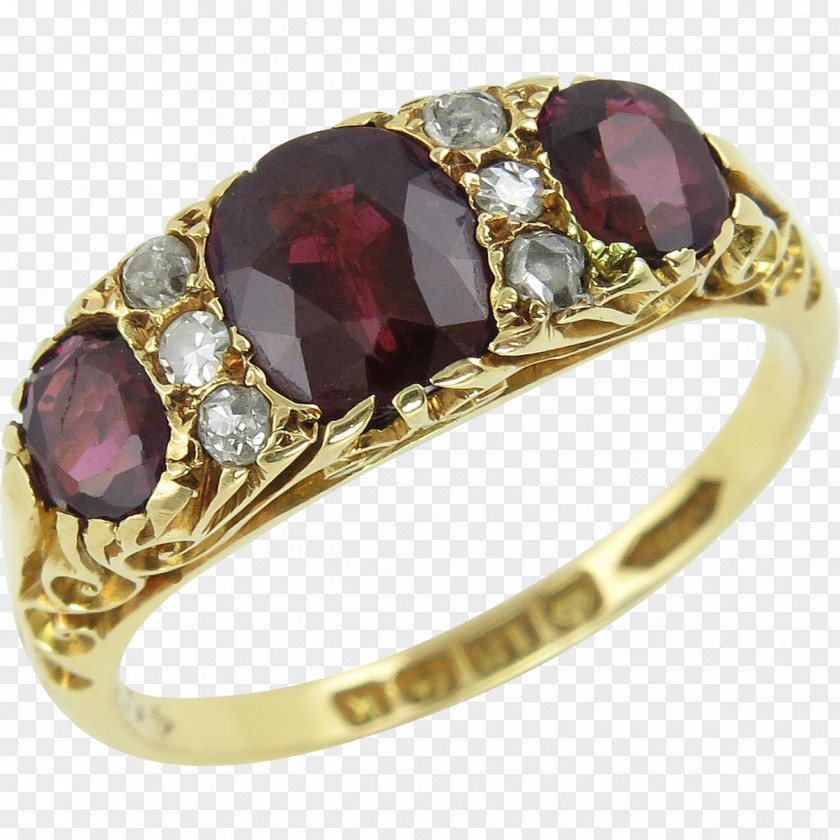 Ruby Engagement Ring Eternity Diamond PNG