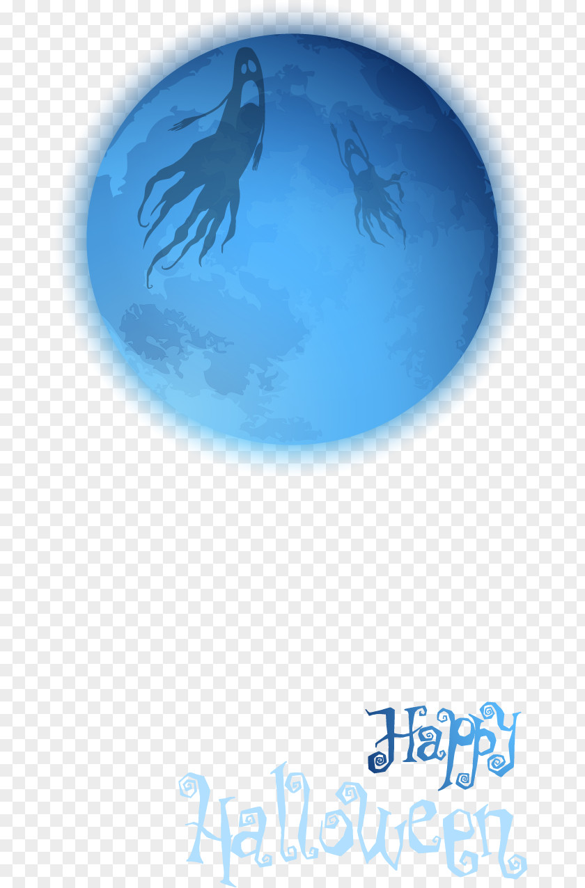 Halloween Blue Moon PNG