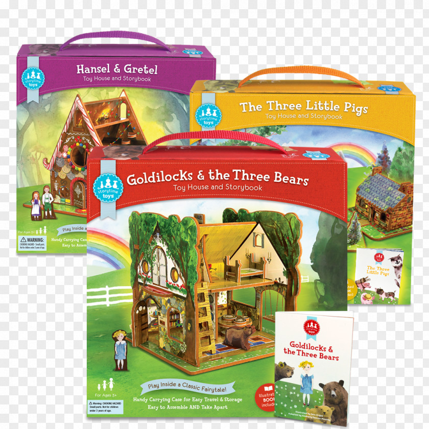 Hansel And Gretel Goldilocks The Three Bears Playset Dollhouse Toy Furniture PNG