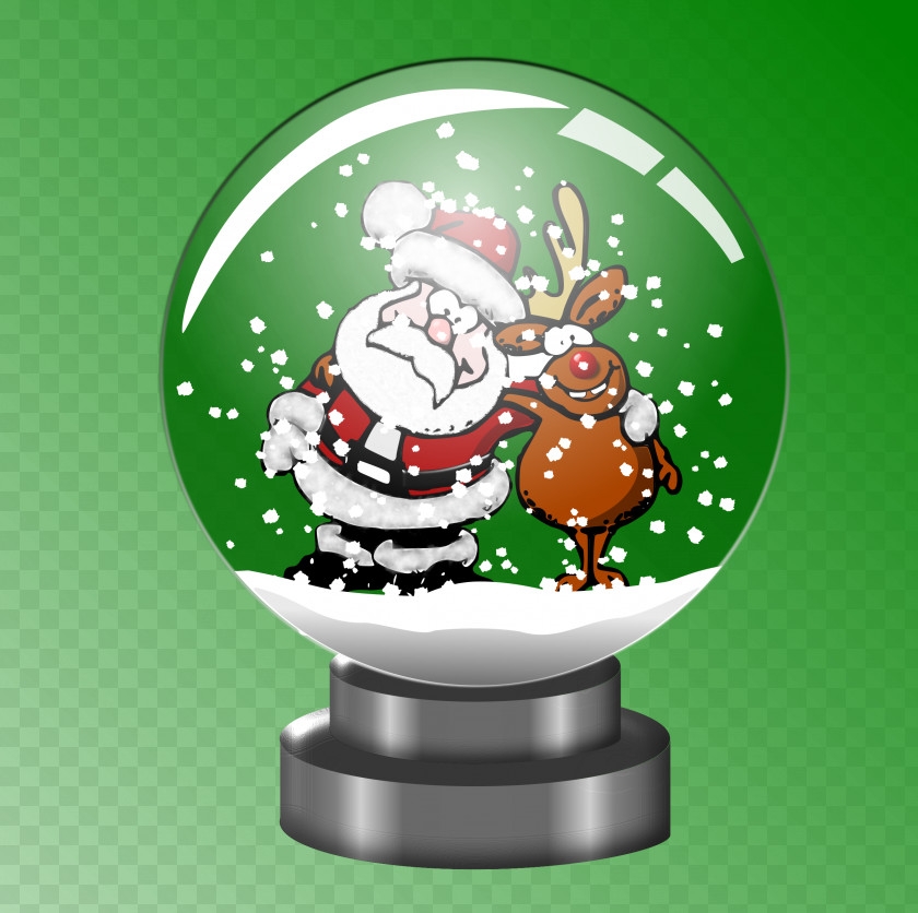 Snow Santa Cliparts Rudolph Claus Globes Snowman Clip Art PNG