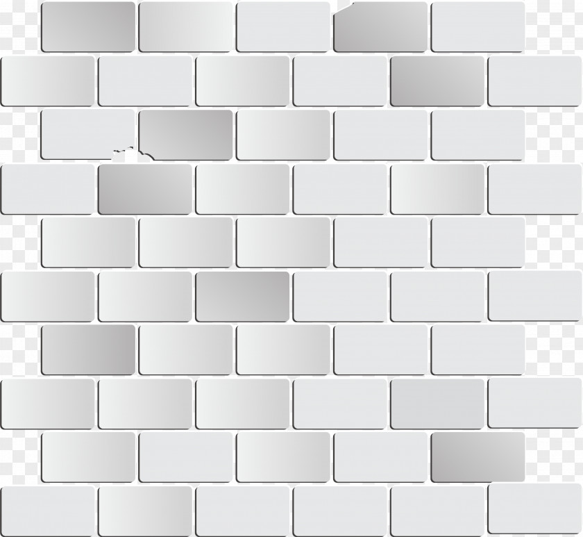 White Simple Brick Wall Paper PNG