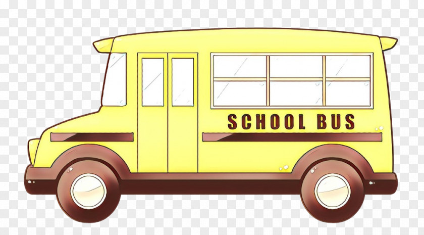 Yellow Vehicle Cartoon School Bus PNG