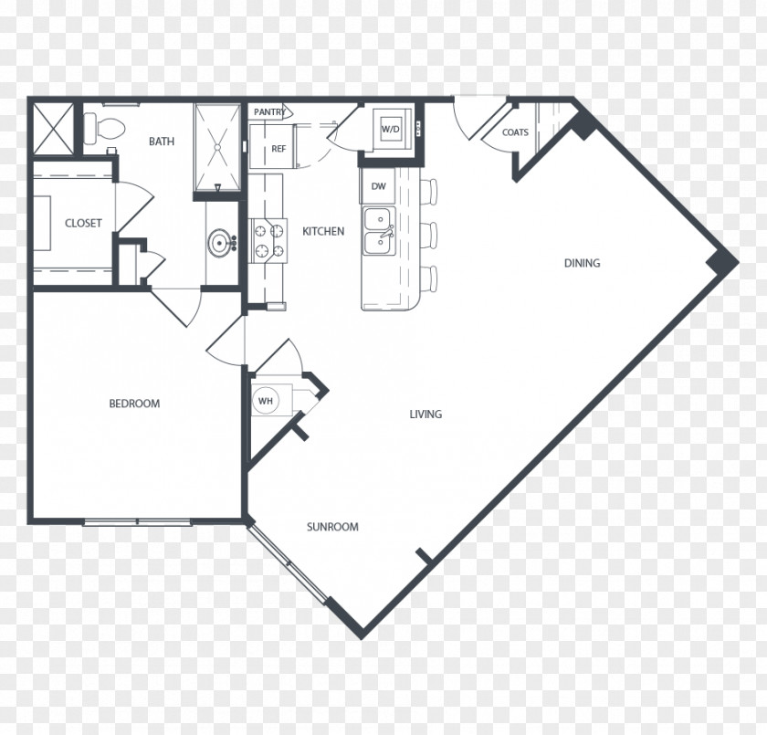 3D Floor Plan Asheville Exchange Apartment Homes PNG