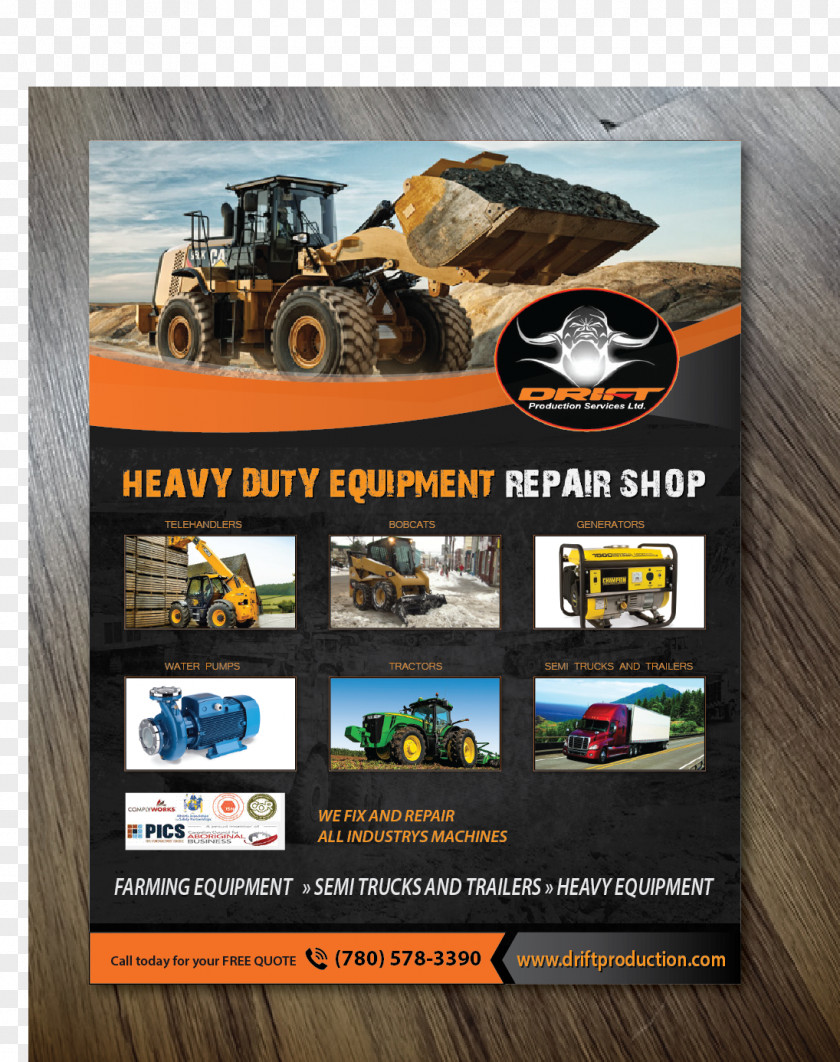 Business Flyer Display Advertising Heavy Machinery Architectural Engineering PNG