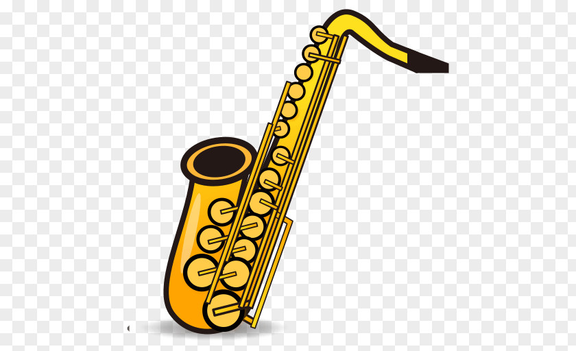 Saxophone Emoji Sticker Woodwind Instrument Text Messaging PNG