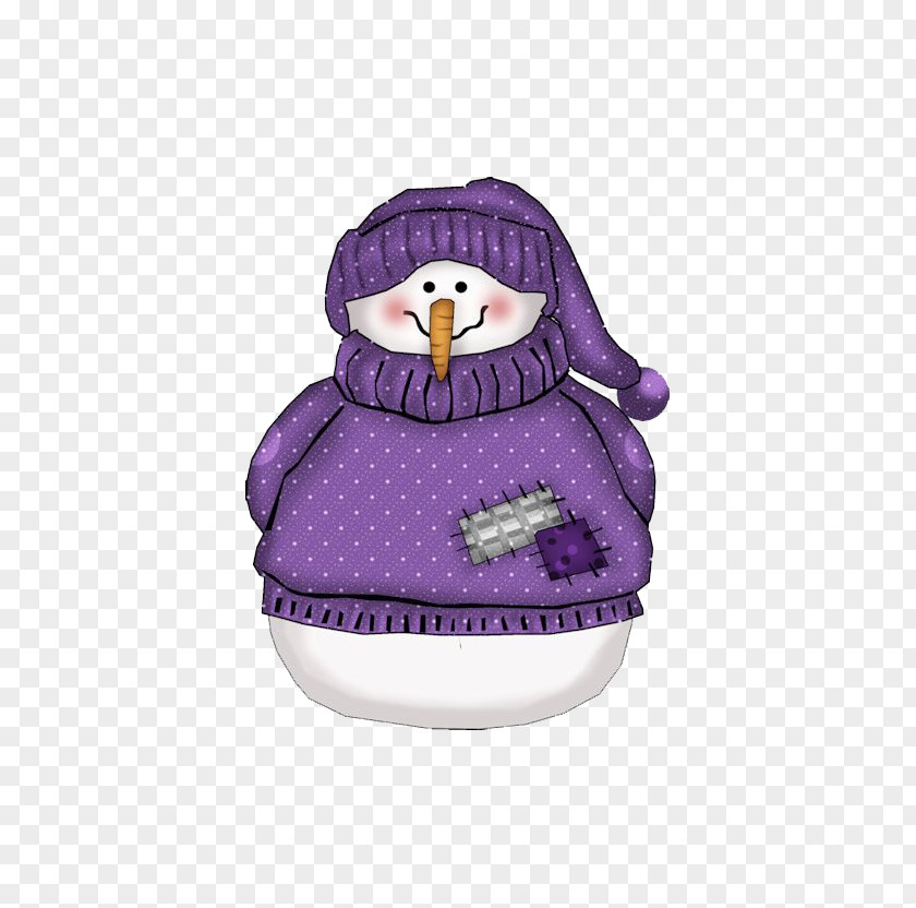Snowman Sweater Christmas Decoration Purple Clip Art PNG