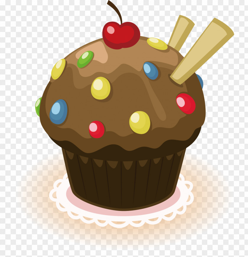 Lovely Cake Cupcake Birthday Muffin Chocolate Cream PNG