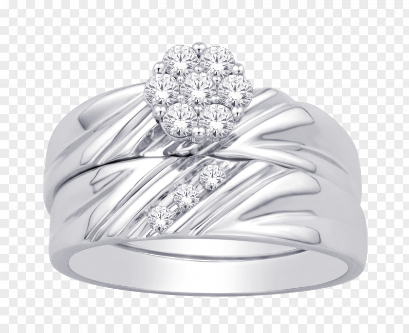 Wedding Ring Gold Diamond Białe Złoto PNG