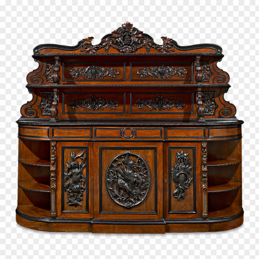 Mahogany Buffets & Sideboards Furniture Napoleon III Style Victorian Era Decorative Arts PNG