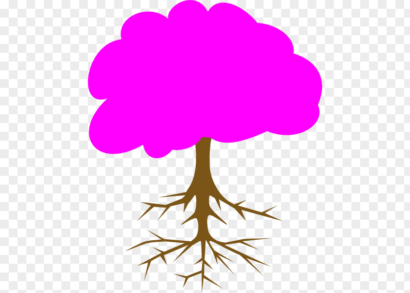 Pink Tree Clip Art Root Branch Image PNG