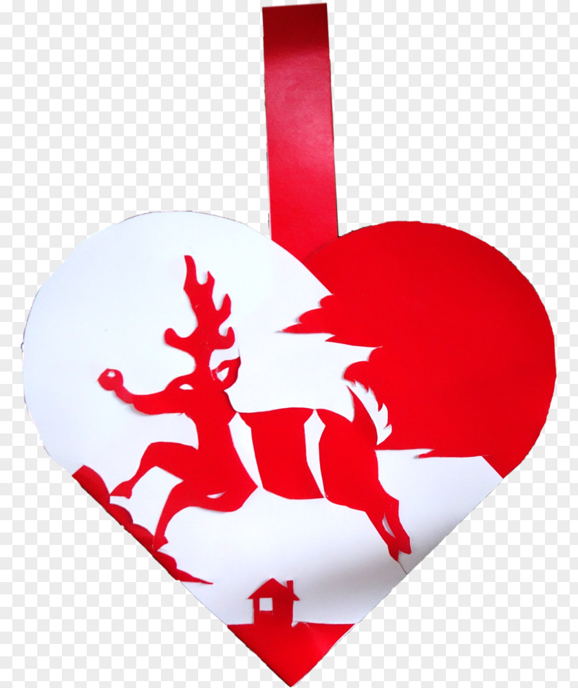 Shetland Sheepdog Rudolph Reindeer Pleated Christmas Hearts Ornament PNG