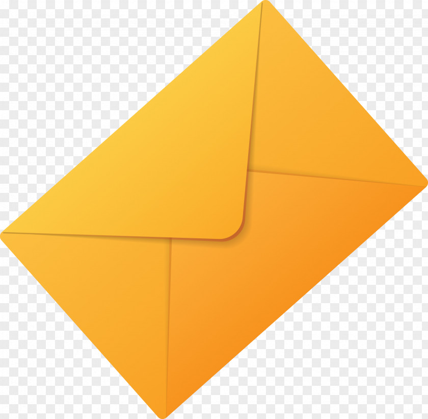 Vector Envelope Triangle Yellow PNG