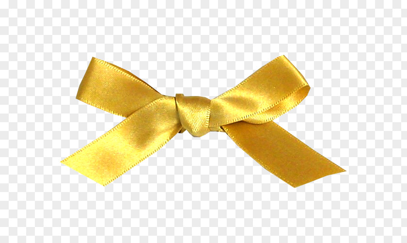 Bright Gold Bow Ribbon Material PNG
