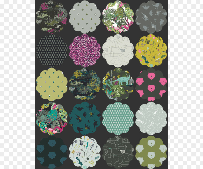 Cotton Fabric Patchwork Circle Pattern PNG