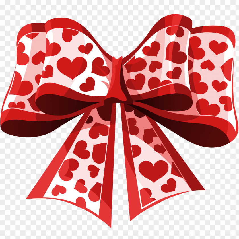 Heart Ribbon Valentine's Day Clip Art PNG