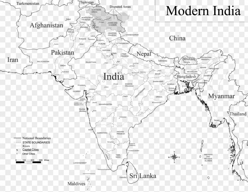 Map Partition Of India Radcliffe Line Bangladesh PNG