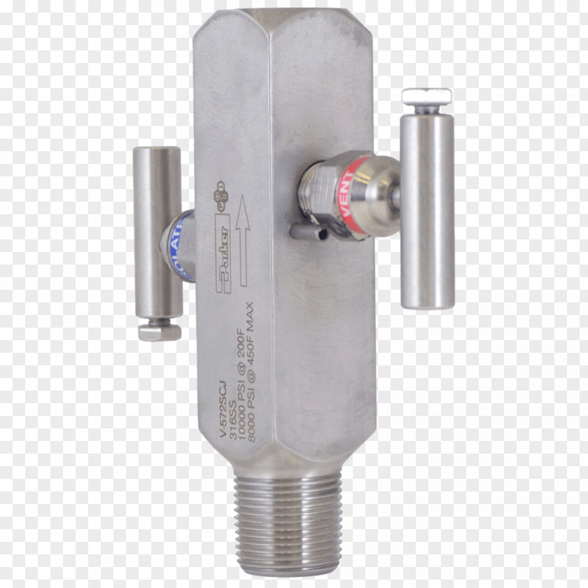 OMB Valves Double Block Cylinder Angle PNG