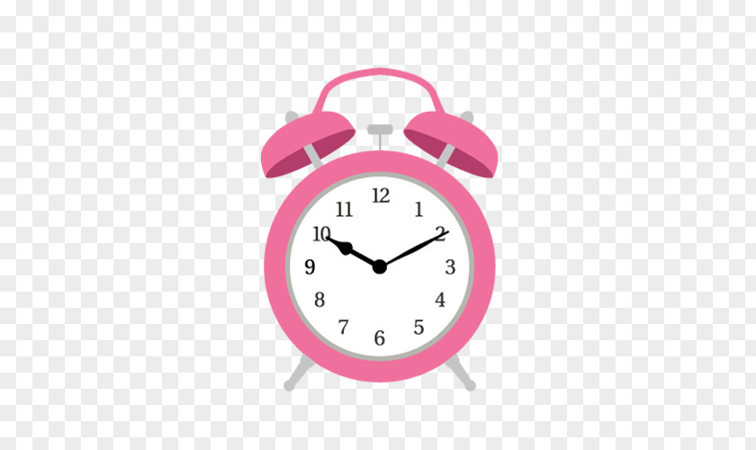 Pink Alarm Clock Vector Material Nightstand Flip PNG