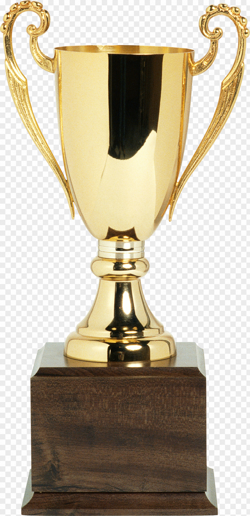 Golden Cup Microphone Trophy PNG