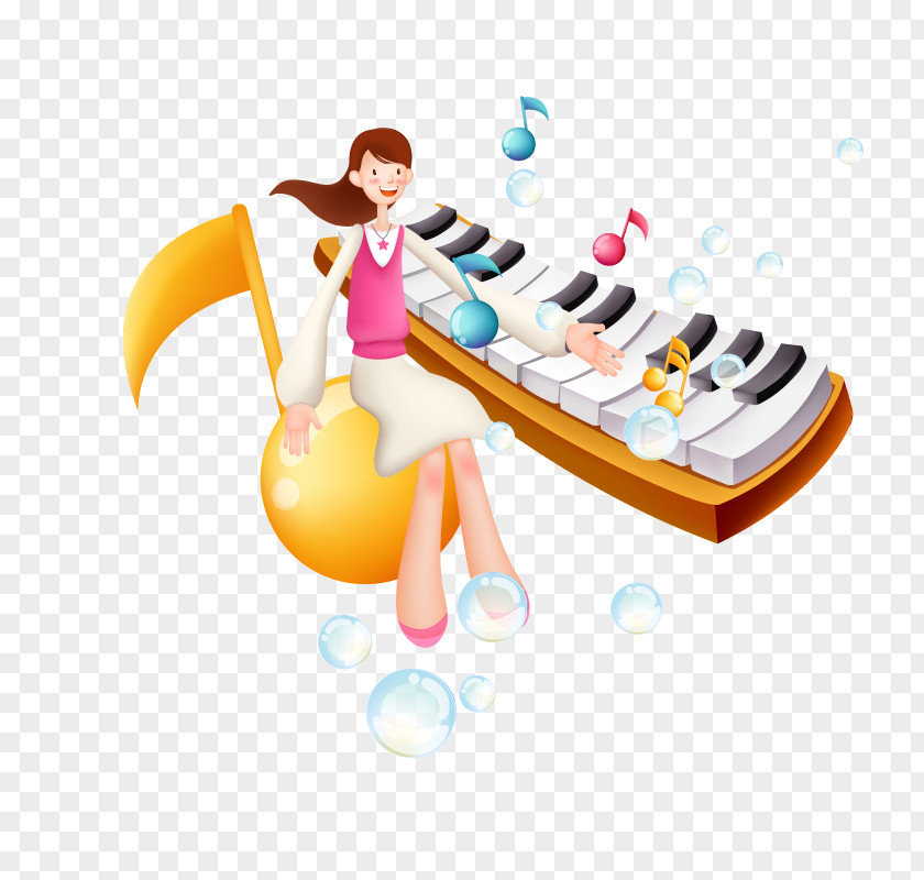 Piano Cartoon Download Child PNG