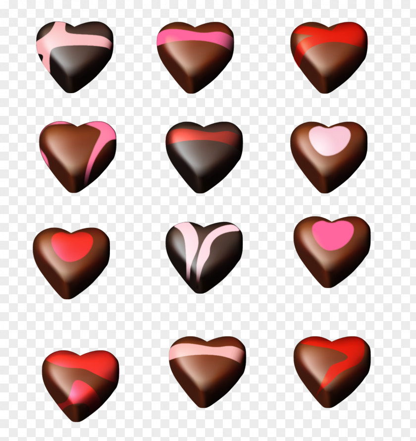 Various Flavors Of Chocolate Love Truffle Valentines Day Clip Art PNG