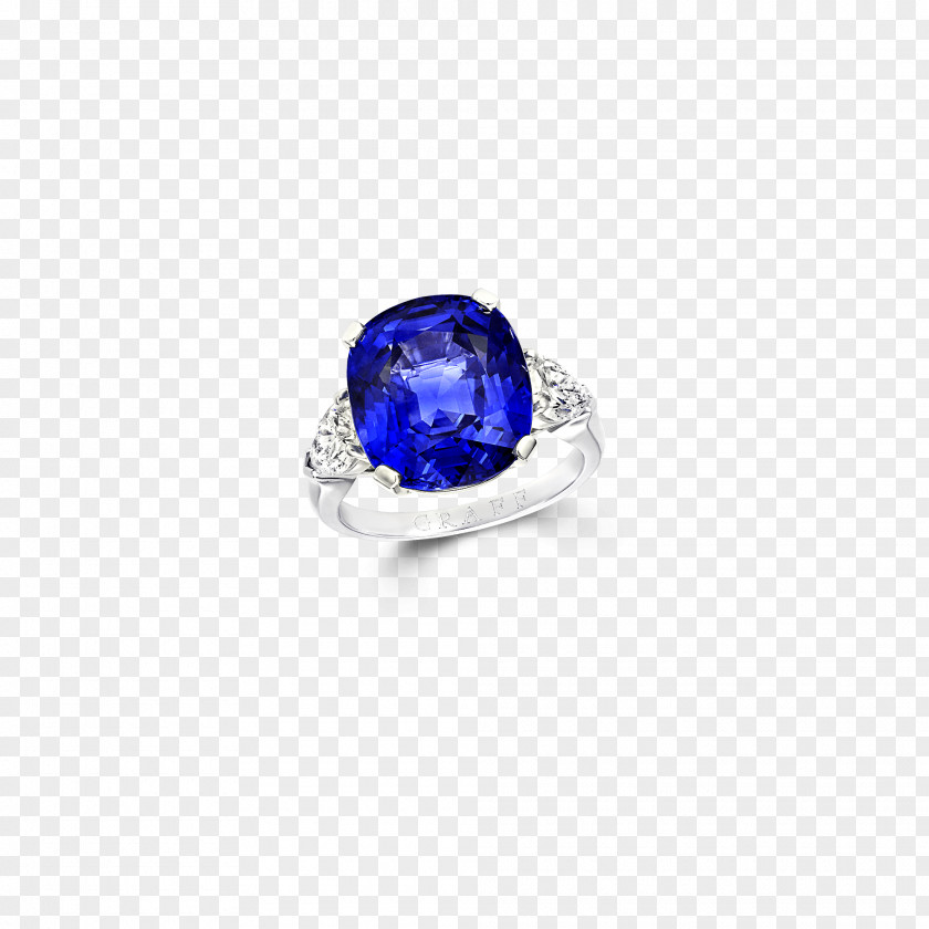Sapphire Graff Diamonds Engagement Ring PNG
