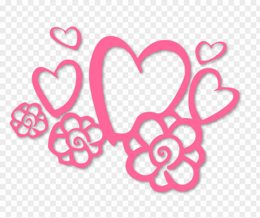 Stencil Pattern Design Valentine's Day Heart PNG