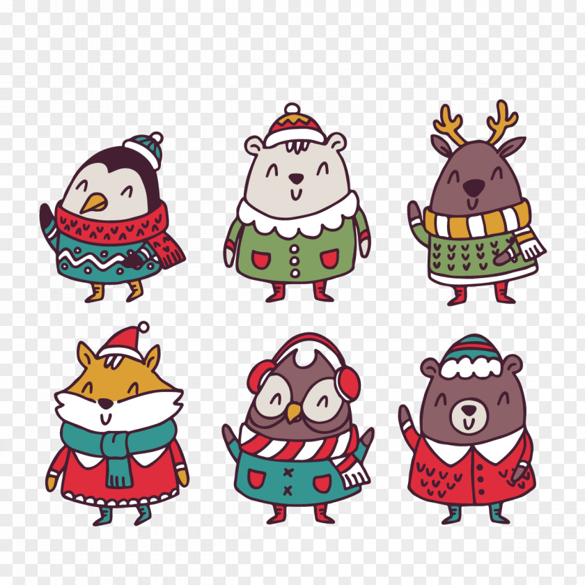 Vector Winter Animal T-shirt Clothing PNG