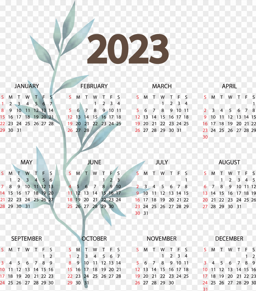 2023 Calendar Week 2022 Vector PNG