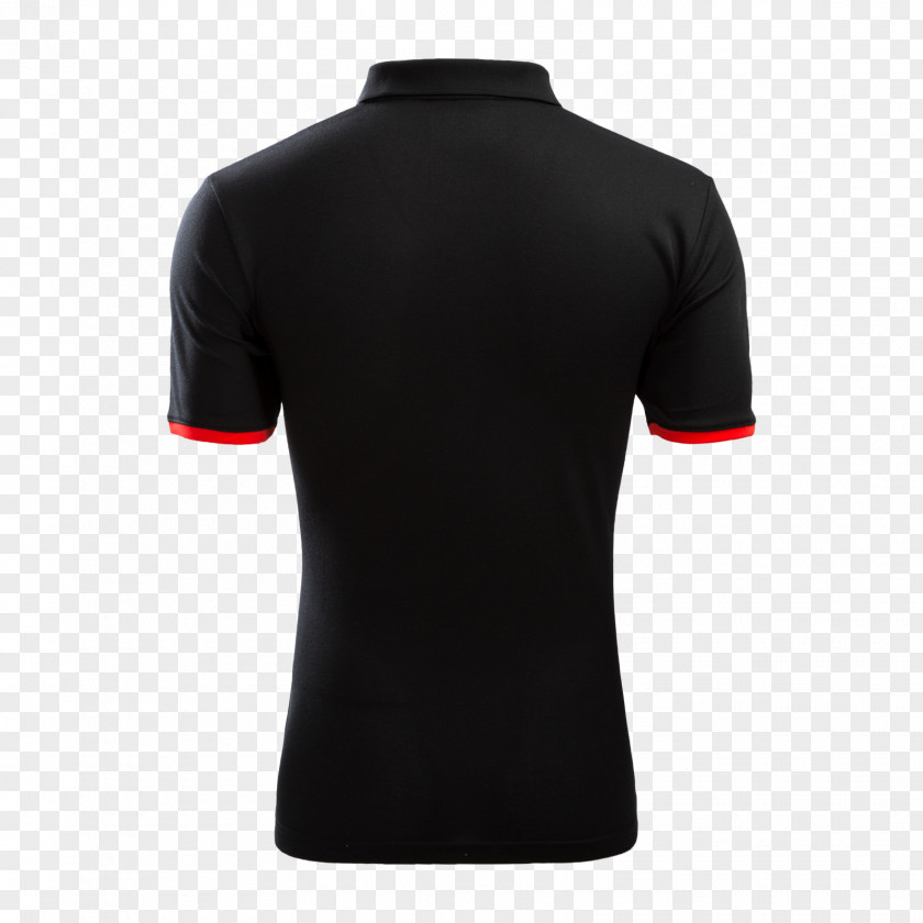Black Polo T-shirt Shirt Embroidery Sport PNG