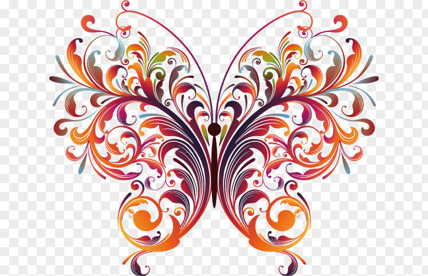 Creative Butterfly Pattern Drawing Art Clip PNG