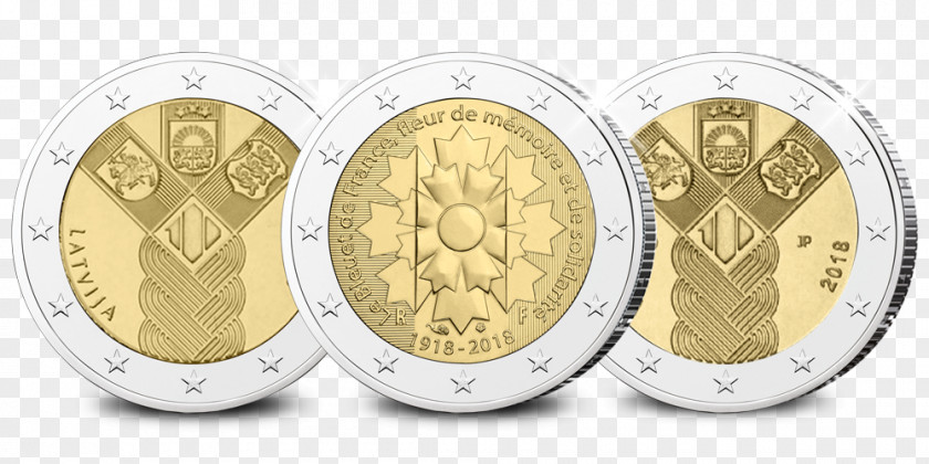 Euro 2 Commemorative Coins Euro-herdenkingsmunt PNG
