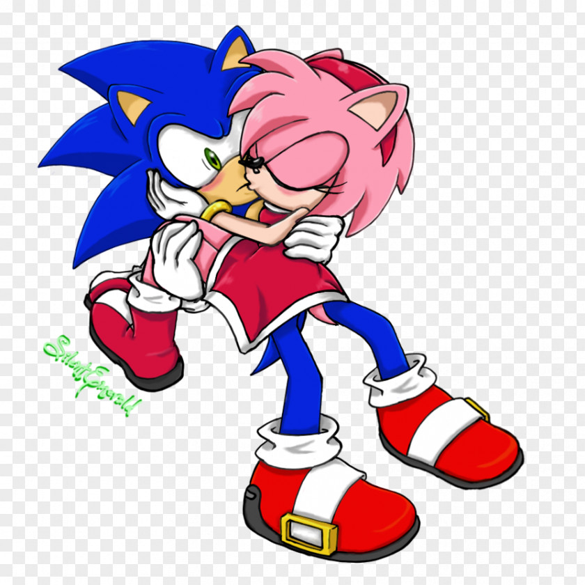 Kiss Cheek Kissing Amy Rose French PNG