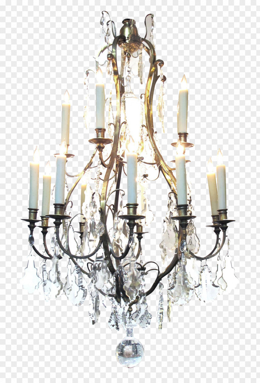 Light Chandelier Fixture Louis XVI Style Brass PNG