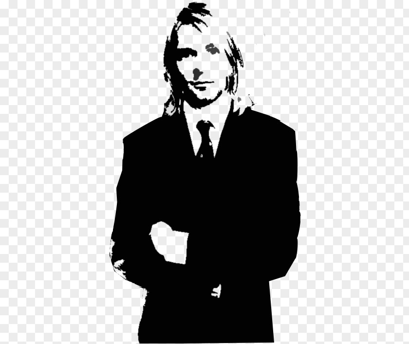 Indio Solari Kurt Cobain Black And White Stencil Pop Art PNG