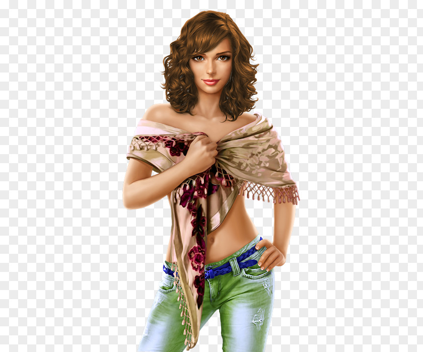 Model Fashion Drawing PNG