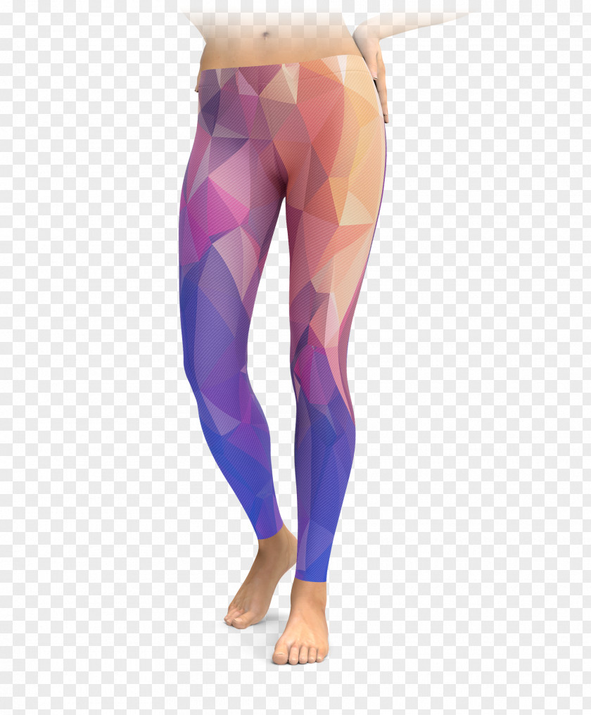 Polygon Abstract Leggings Waist Pants Tights PNG