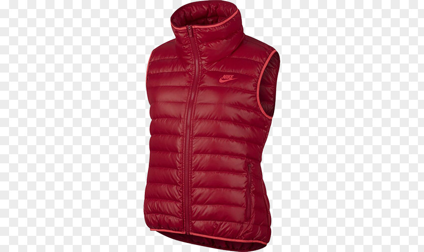 Red Undershirt Hoodie Jacket Nike Gilets Waistcoat PNG