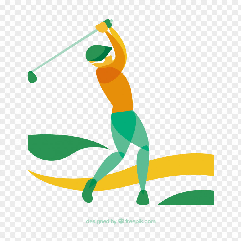 Vector Golfer Open Championship Tee PNG