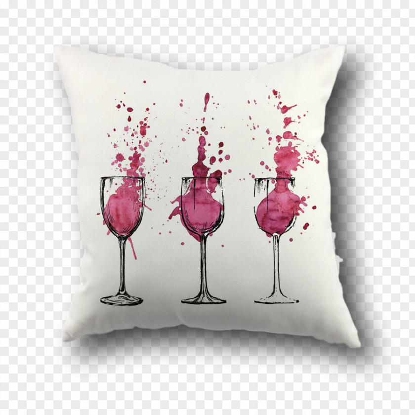 Wine Red Cover Glass Vector Graphics Watercolor Painting PNG