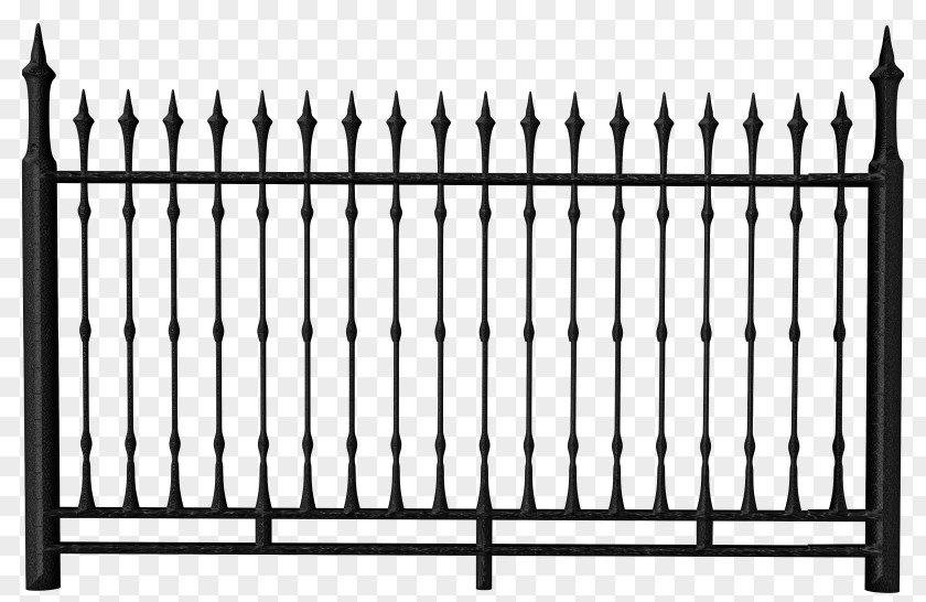 Black Fence Cliparts Chain-link Fencing Iron Railing Clip Art PNG