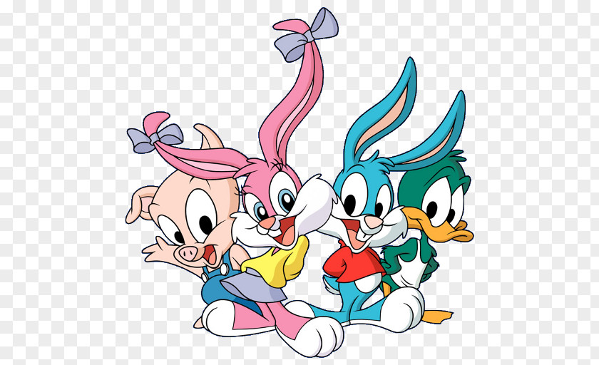 Cartoon Character Plucky Duck Babs Bunny Looney Tunes PNG
