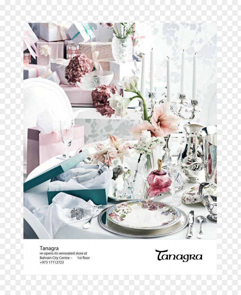 Design Floral Centrepiece Tablecloth Pink M PNG