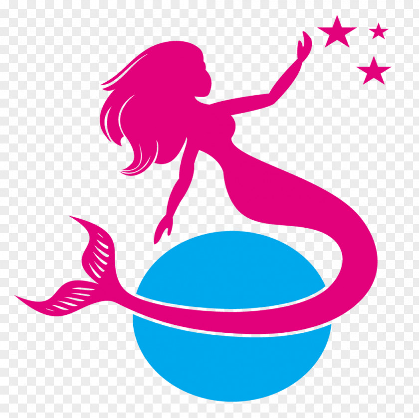 Mermaid Tail Logo Graphic Design PNG