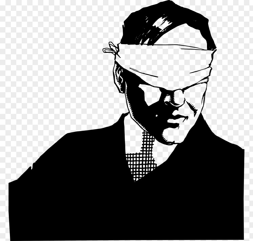 Person Blindfolded Drawing Clip Art PNG