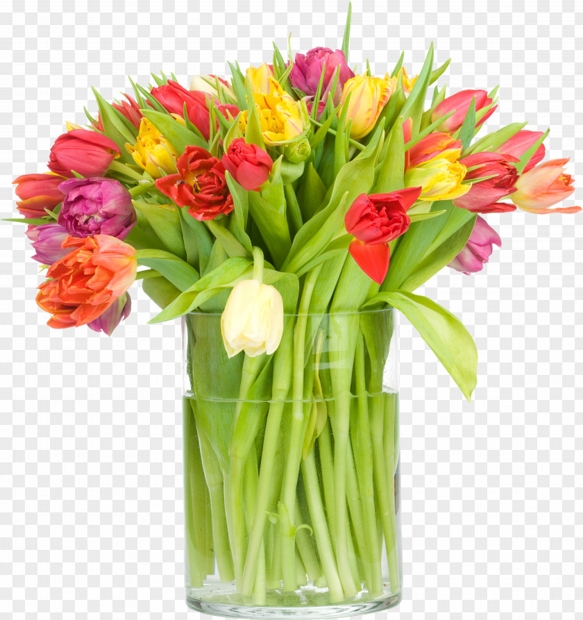 Tulip Flower Bouquet March 8 Desktop Wallpaper PNG