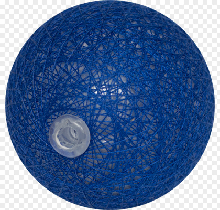 Cotton Ball Sphere Blue Light-emitting Diode Garland PNG